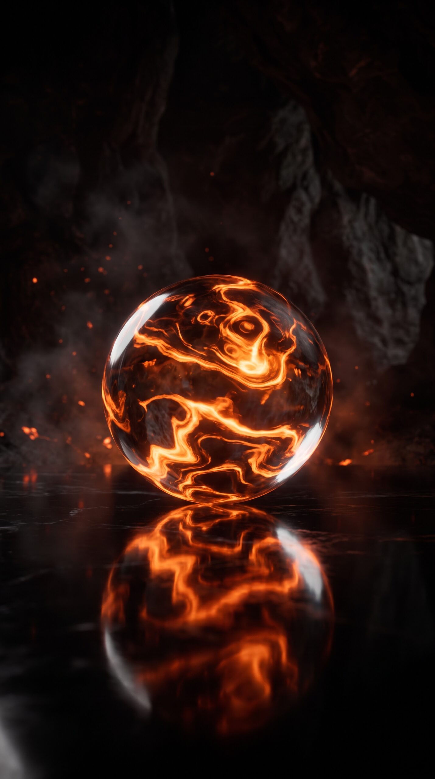 Molten Glass Orb Wallpaper